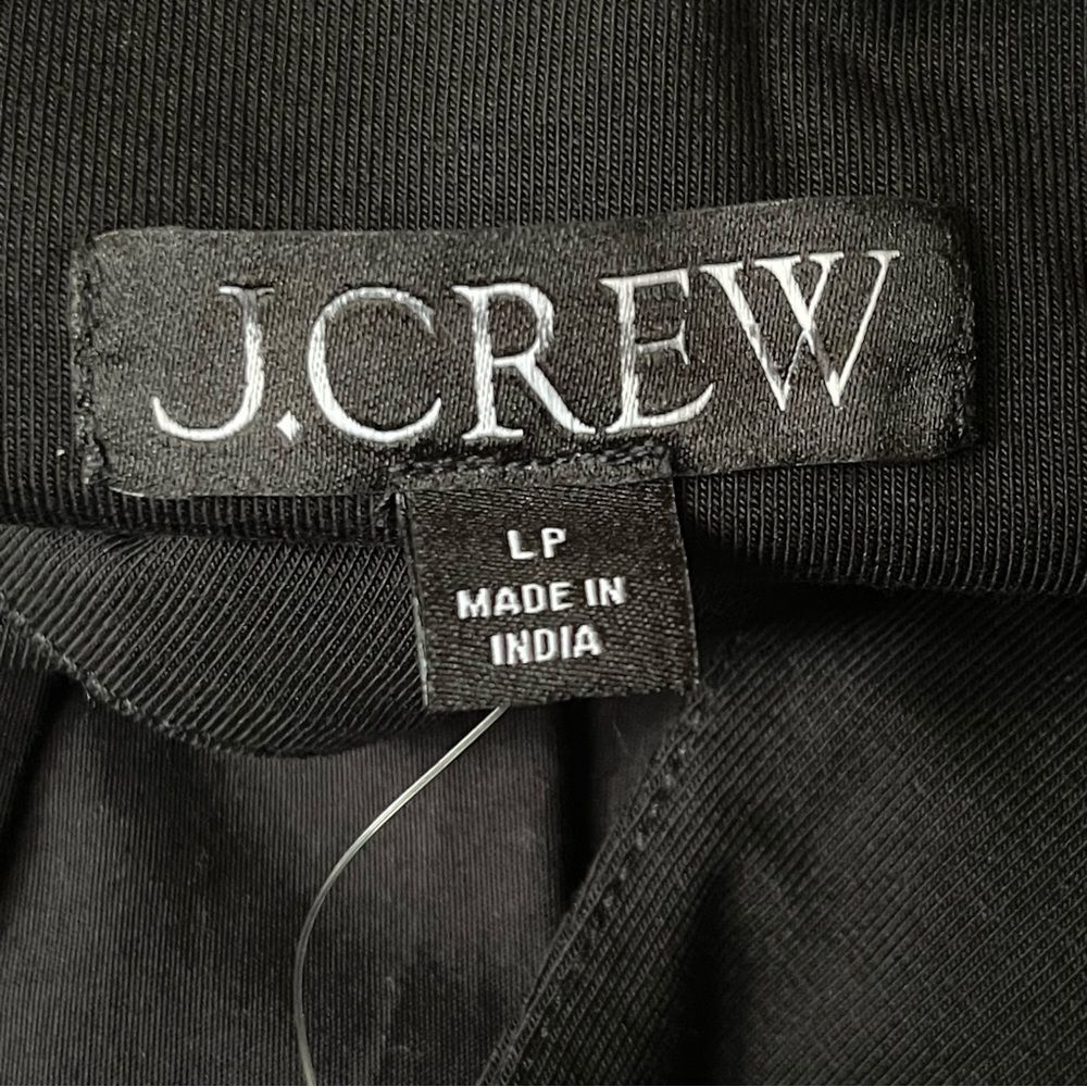 J Crew NWT Drop Waist Mixy Dress Size Large Petite in Black - Picture 6 of 14